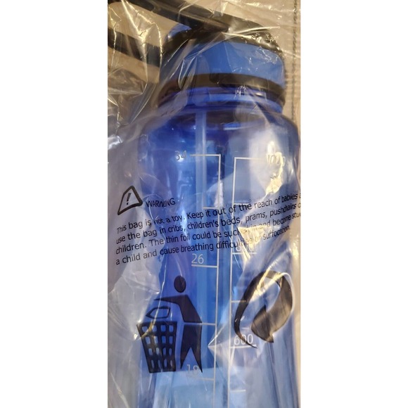 Keepo 34 Oz Water Bottle Straw BPA free Motivational With Time Marker Blue. (d15 - Picture 8 of 12